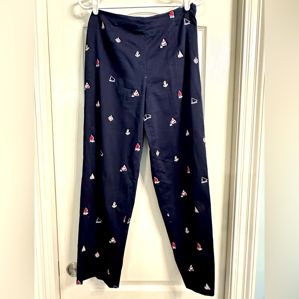Island Republic Nautical Themed Navy Cotton ankle pants size 8
